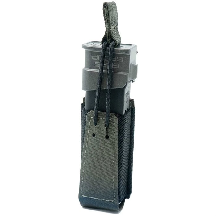 GBRS GROUP SINGLE PISTOL MAG POUCH W/BUNGEE RETENTION RANGER GREEN