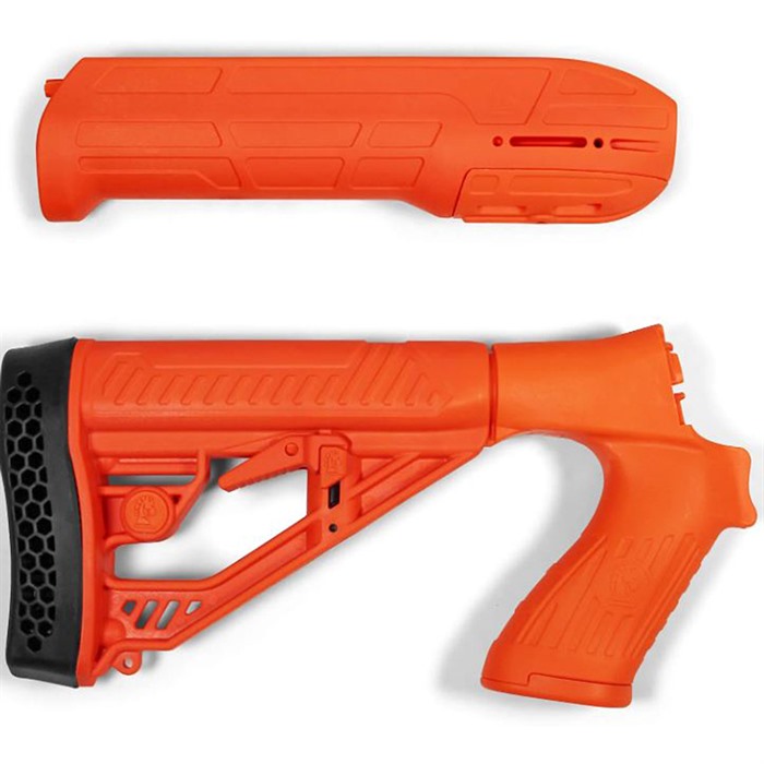 ADAPTIVE TACTICAL, LLC EX PERFORMANCE ADJ STOCK & FOREND FOR MOSS 500/590/88 ORANGE