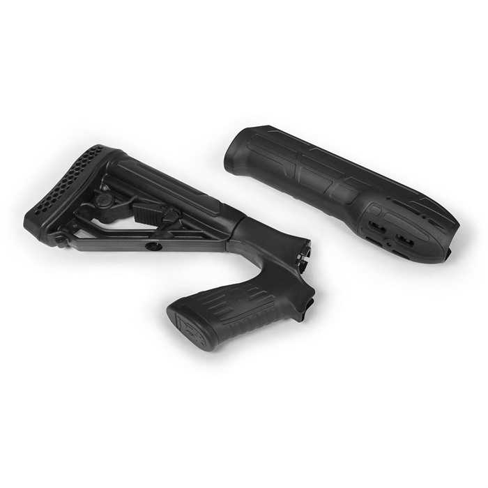 ADAPTIVE TACTICAL, LLC EX PERFORMANCE ADJ PISTOL GRIP STOCK 12G MOSS 500/590/88 BLK