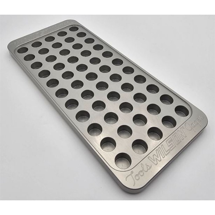 L.E. Wilson WIL-TR44 Billet Aluminum Reloading Tray, 55 Holes, .440" Diameter