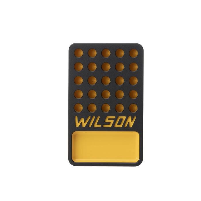 L.E. WILSON, INC. .533'' 25-ROUND RELOADING TRAY W/CUP BLACK & YELLOW