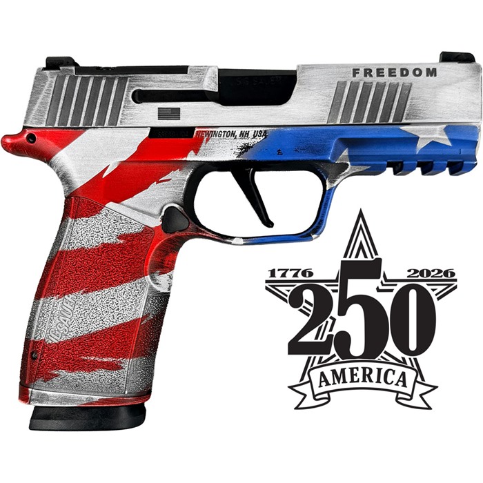 P365 XMACRO 9MM 3.7'' BBL (2)17RD MAG 250TH ANNIVERSARY FREEDOM
