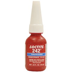 LOCTITE #242 MEDIUM STRENGTH BLUE THREADLOCKER 0.34 FL OZ