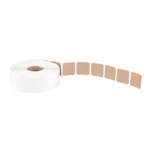 NATIONAL TARGET 1" SQUARE BROWN PASTERS 1000/ROLL