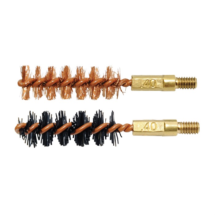OTIS 40 CAL RIFLE BORE BRUSH 2/PK 1-NYLON/1-BRONZE ( 12 PER CASE )