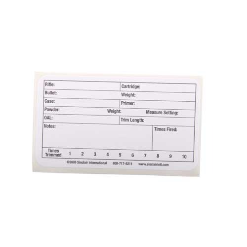 Sinclair INTERNATIONAL LOAD LABELS 50 PACK