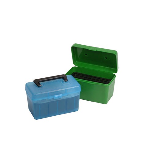 MTM Case-Gard H50RL10 Deluxe Ammo Box Round Handle Multi Caliber Rifle Green Polypropylene 50rd MTM Case-Gard H50RL10 Deluxe Ammo Box Round Handle Multi Caliber Rifle Green Polypropylene 50rd