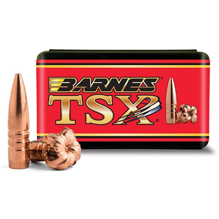 Barnes Bullets TSX .25 Caliber 100gr BTHP Rifle Ammo, 50 Rounds, Accu-Groove Tech, 30222