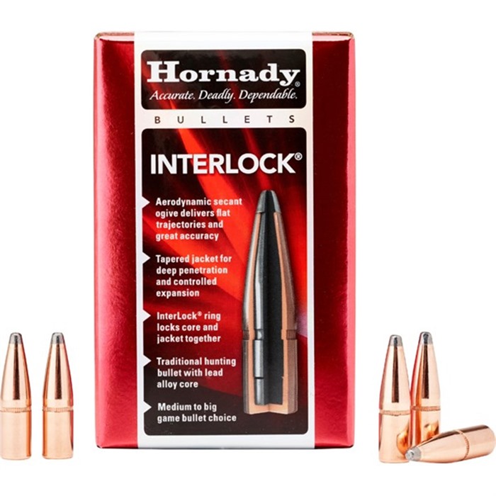 Hornady 3520 InterLock Bullets .35 Cal .358 250gr SP-RN 100ct - Hornady - 35 CALIBER