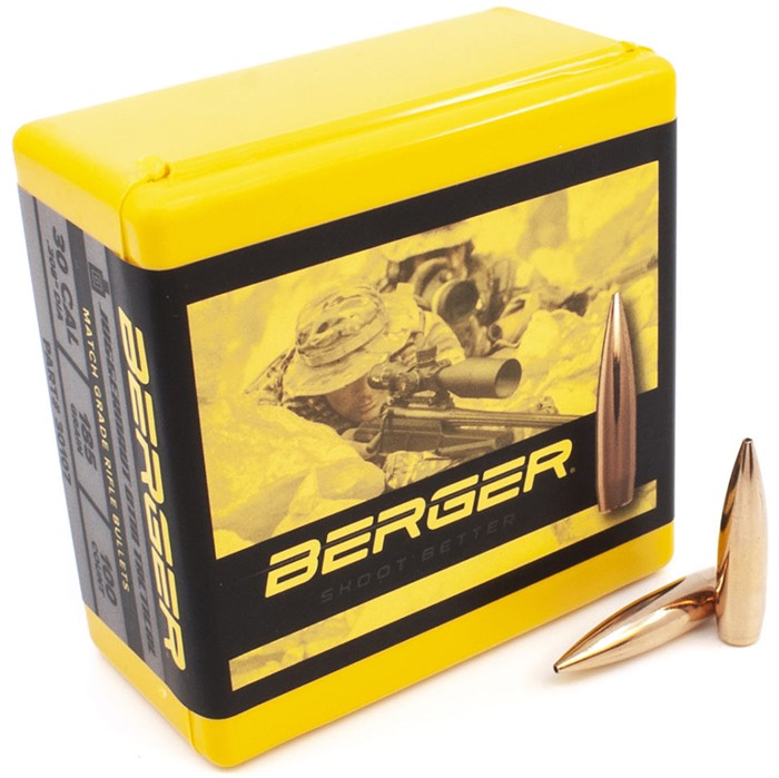 Berger Bullets .308 185g Open Tip Match Tactical 100 30107 - Berger Bullets - 30 CALIBER