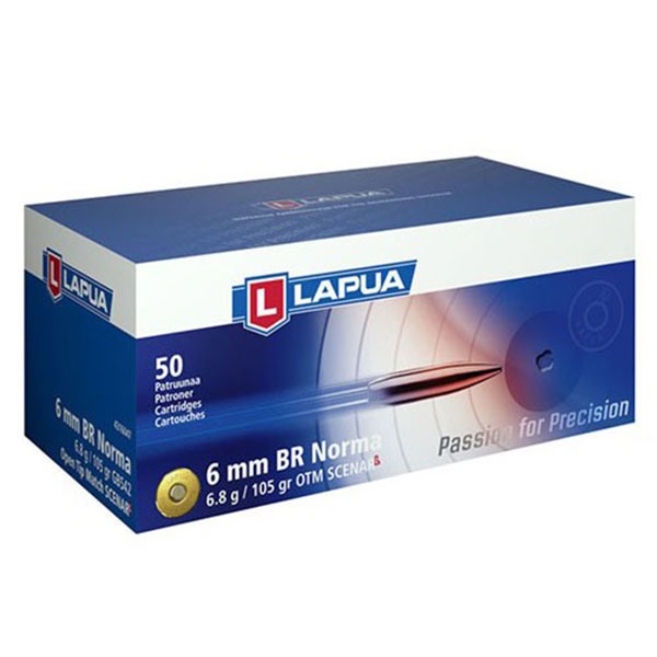 Lapua 6MM BR NORMA 105GR OPEN TIP MATCH 50/BOX
