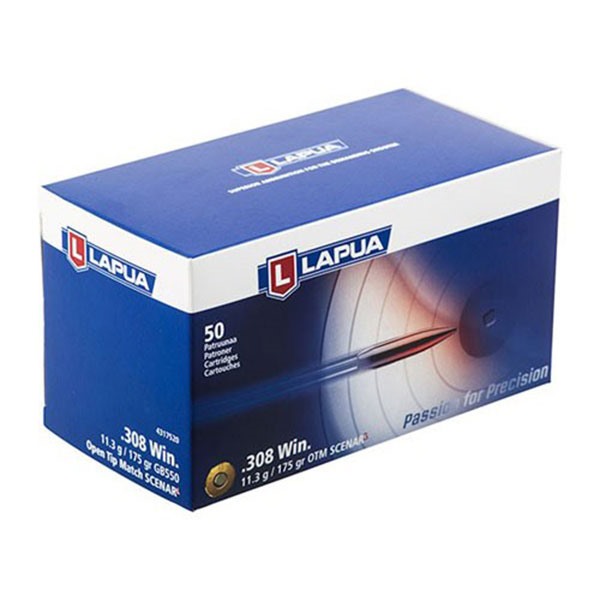 Lapua 308 WINCHESTER 175GR OPEN TIP MATCH 50/BOX
