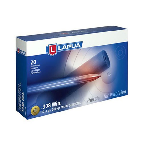 Lapua 308 WINCHESTER 200GR FULL METAL JACKET BT 20/BOX