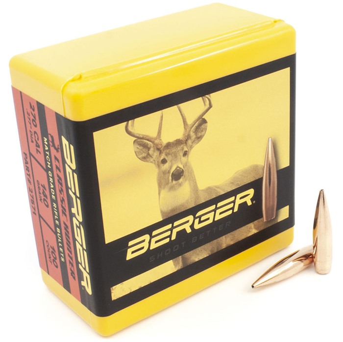 Berger Bullets Classic Hunter 270 Caliber (0.277”) Boat Tail Bullets 270 Caliber (0.277”) 140GR Hybrid Boat Tail 100/BOX Berger Bullets Classic Hunter 270 Caliber (0.277”) Boat Tail Bullets 270 Caliber (0.277”) 140GR Hybrid Boat Tail 100/BOX