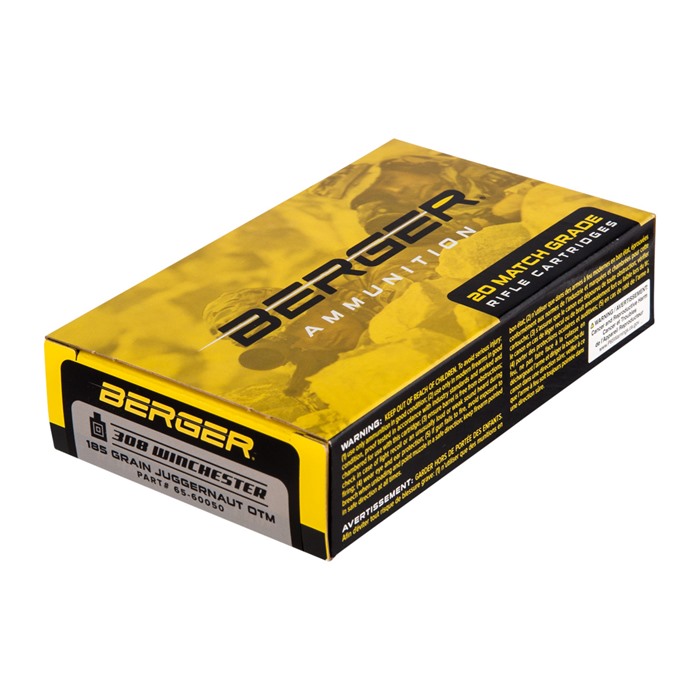 BERGER BULLETS MATCH GRADE TACTICAL 308 WIN 185GR JUGGERNAUT OTM 20/BOX