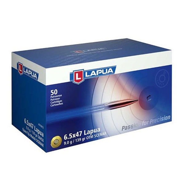 Lapua 6.5X47MM 139GR OPEN TIP MATCH 50/BOX