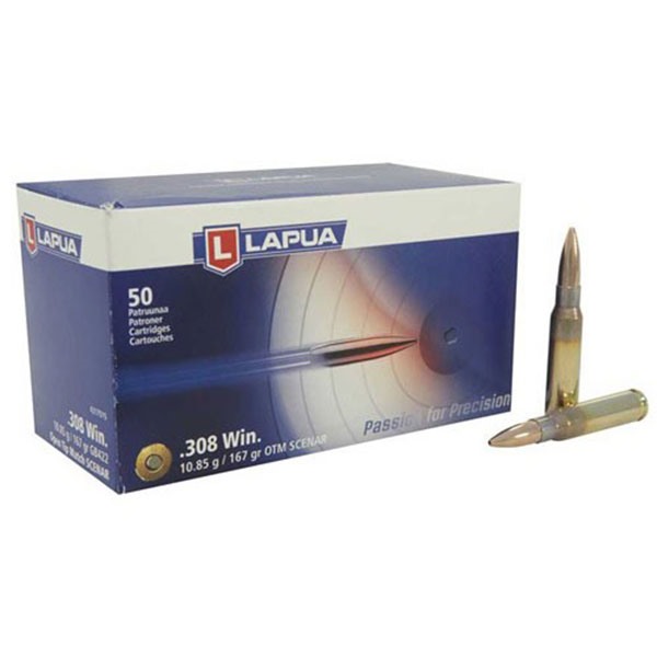 Lapua 308 WINCHESTER 167GR OPEN TIP MATCH 50/BOX