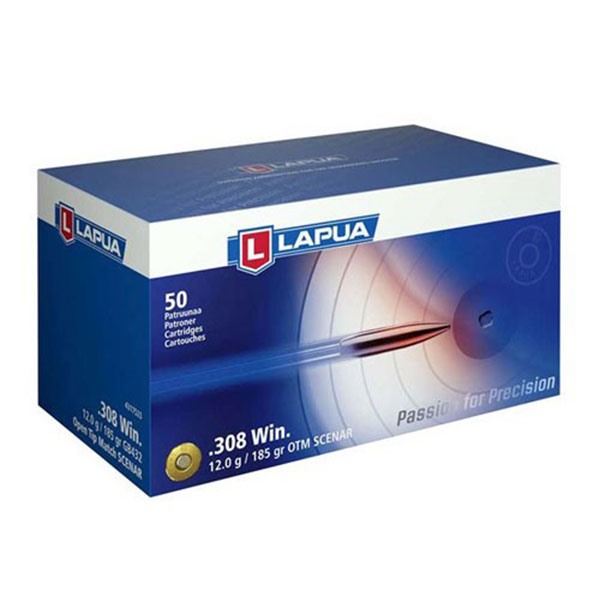 Lapua 308 WINCHESTER 185GR OPEN TIP MATCH 50/BOX