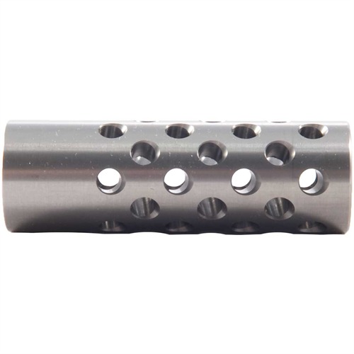 SHREWD MUZZLE BRAKE .865 22 CALIBER 5/8-24 SS SILVER
