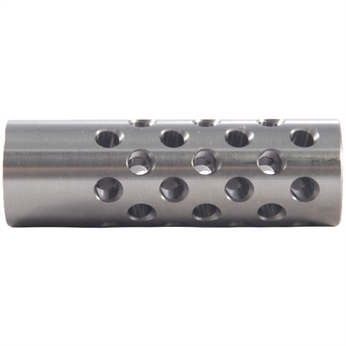 SHREWD #3 MUZZLE BRAKE 22 CALIBER 5/8-24 SS SILVER