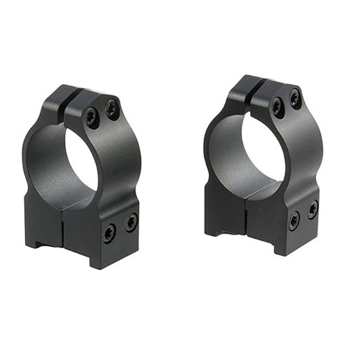 Warne 14R7M Medium 30mm Scope Rings - Ruger M77 & Hawkeye Grooved Receiver, Black - Warne