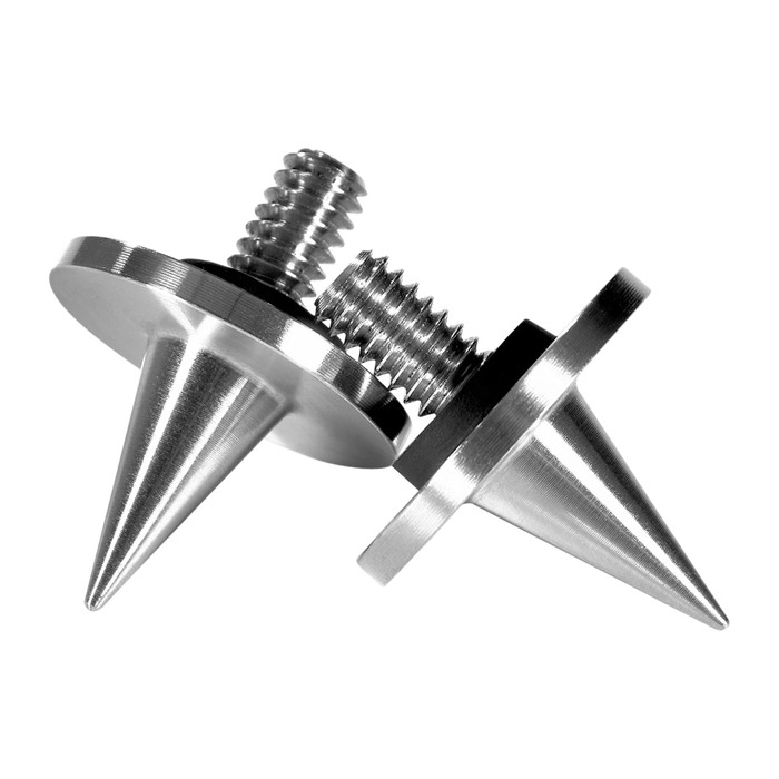 Warne 7950M Skyline Precision Bipod Spike Foot, Stainless Steel, 2-Pack