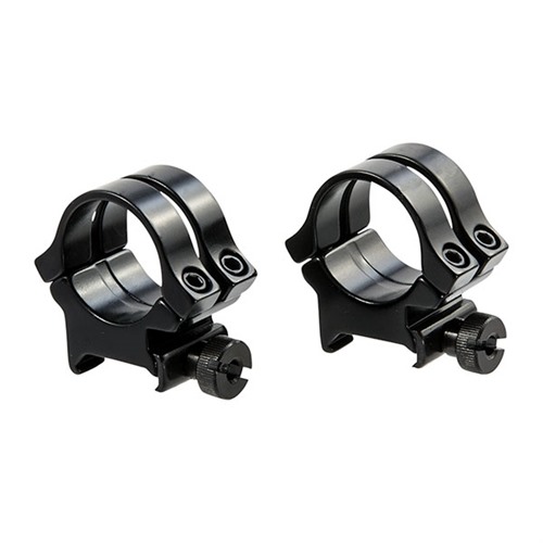 Weaver Mounts 49052 Quad Lock Scope Ring Set Black Aluminum 1" Tube High Quick Detach