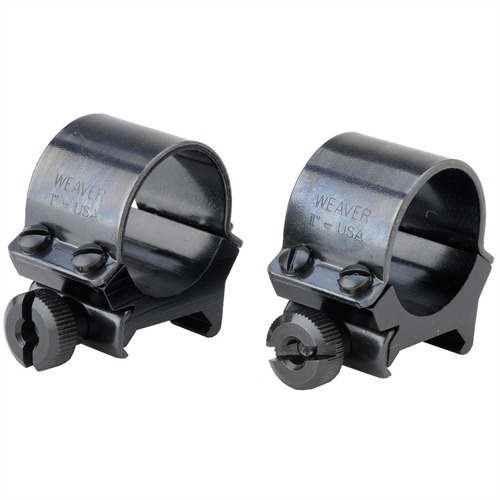 Weaver 49160 Sure Grip Detachable Rings 1" Medium Black Aluminum