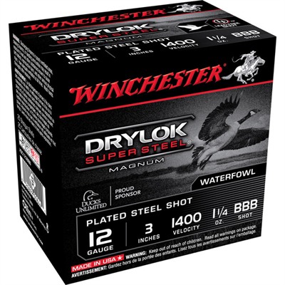 chester 12 Gauge XSC123BBB Drylok Super Steel Magnum 3 1-1/4oz BBB Ammo