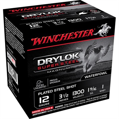 chester XSM12L1 Drylok Super Steel Magnum 12 Gauge 3-1/2 1-9/16oz #1 1300 Fps Ammo