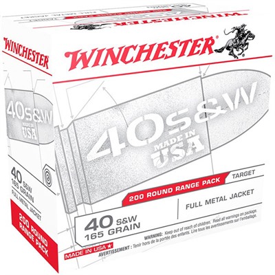 chester USA40W USA Range Pack Full Metal Jacket 165 Grain .40 S&W 1060 Fps Ammo