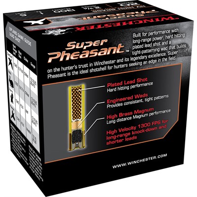 chester X20PH6 Super Pheasant Magnum 20 Gauge 2-3/4 1oz #6 1300 Fps Ammo