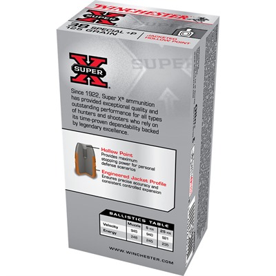 chester X38S7PH Super X Jacketed Hollow Point 125 Grain .38 Special 945 Fps Ammo