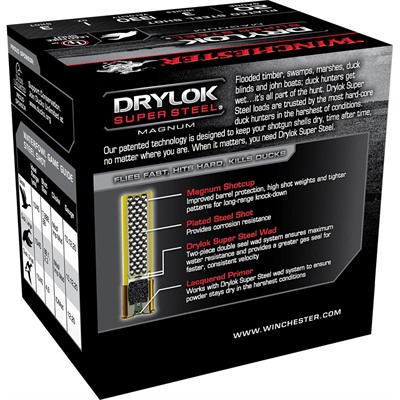 chester 20 Gauge XSM2033 Drylok Super Steel Magnum 3 1oz 3 Shot Ammo