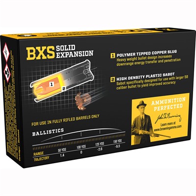 wning B193111221 BXS Shotshell Deer 12 Gauge 2-3/4 1oz #Sabot Slug 1600 Fps Ammo