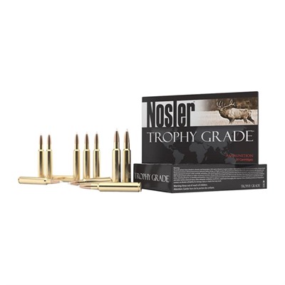 Nosler Trophy Grade Rifle Ammunition 300 WBY  Mag  180 gr  PT SP 20 rd  3175 FPS