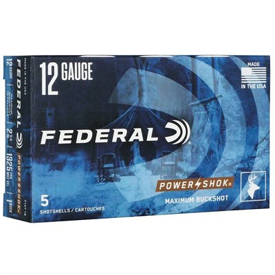 eral 12 Gauge F1271B Power-Shok Max Buck 2.75 1 Buck Shot Ammo