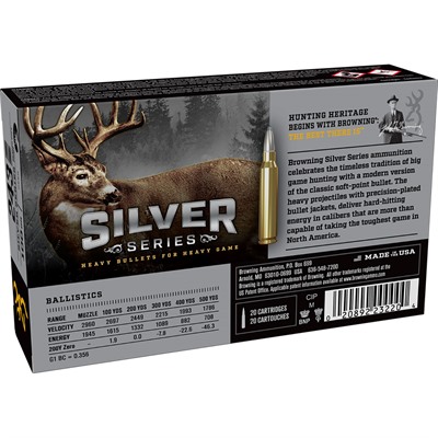 wning B192602431 Silver Plated Soft Point 100 Grain .243 Winchester 1945 Ft Lbs Ammo