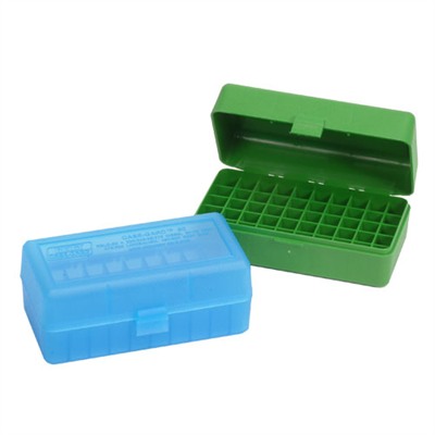 FLIP TOP RIFLE AMMO BOX 219 ZIPPER-500 S&W 50 ROUND GREEN-img-0