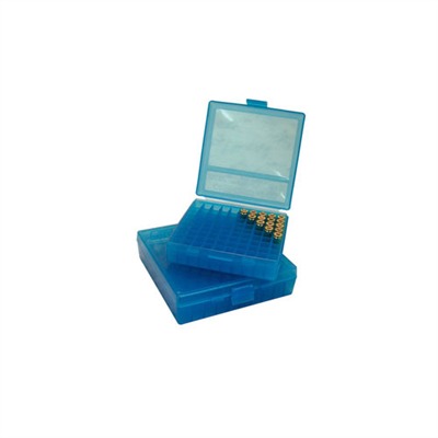 FLIP TOP PISTOL AMMO BOX 41 LC-45 LONG COLT 100 ROUND BLUE-img-1