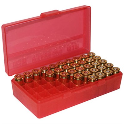 FLIP TOP PISTOL AMMO BOX 41 LC-45 LONG COLT 50 ROUND RED-img-1